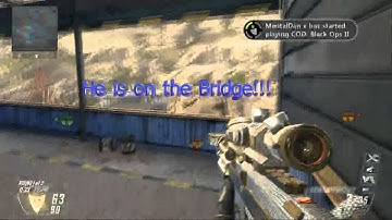 Black ops 2 No-Scope Across Map on Turbine
