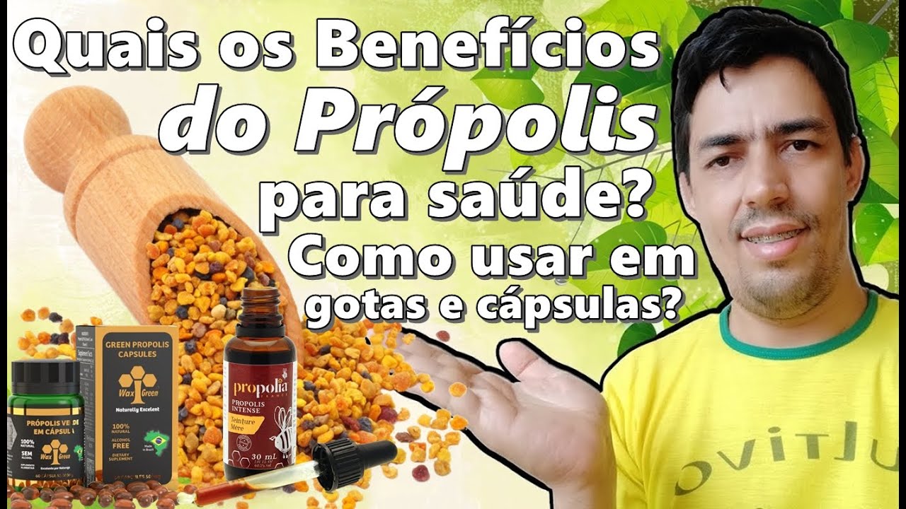 Própolis e seus benefícios para saúde! Como usar em gotas e capsulas ...