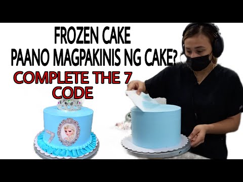 FROZEN CAKE , PAANO MAGPAKINIS NG CAKE ,NEW TREND CAKE . COMPLETE THE CODE