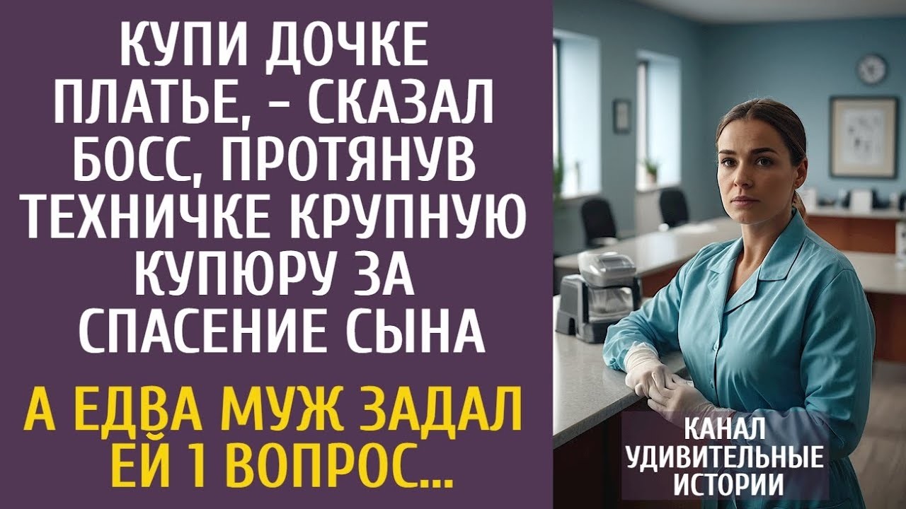 Купи дочке платье,   босс протянул техничке деньги за спасение сына… А едва муж задал ей 1 вопр