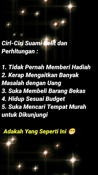 Ciri-ciri Suami Pelit dan Perhitungan #shorts