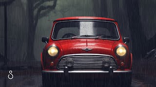Sleeping In A Classic Mini Car In The Rain ?️ Black Screen | 12 Hours | Sleep In Series