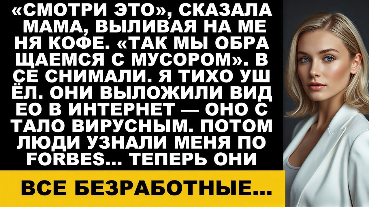 Мама сказала  Смотрите и вылила на меня кофе на семейном бранче  Вот так мы обращаемся с мусором