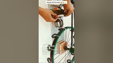 Smart Genius turns bike wheel in Electrical Generator #inventions #experiment #motor #diy  #science
