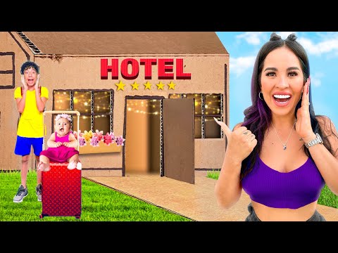 PASAMOS 24 HORAS EN UN HOTEL DE CARTÓN 😱🏨📦 | Karla Bustillos