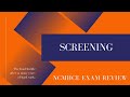 NCMHCE Exam Review Screening