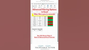Advanced Excel Filtering 🔥 | Take Your Data Skills to the Next Level! Day 20, Video 3 #excel #shorts