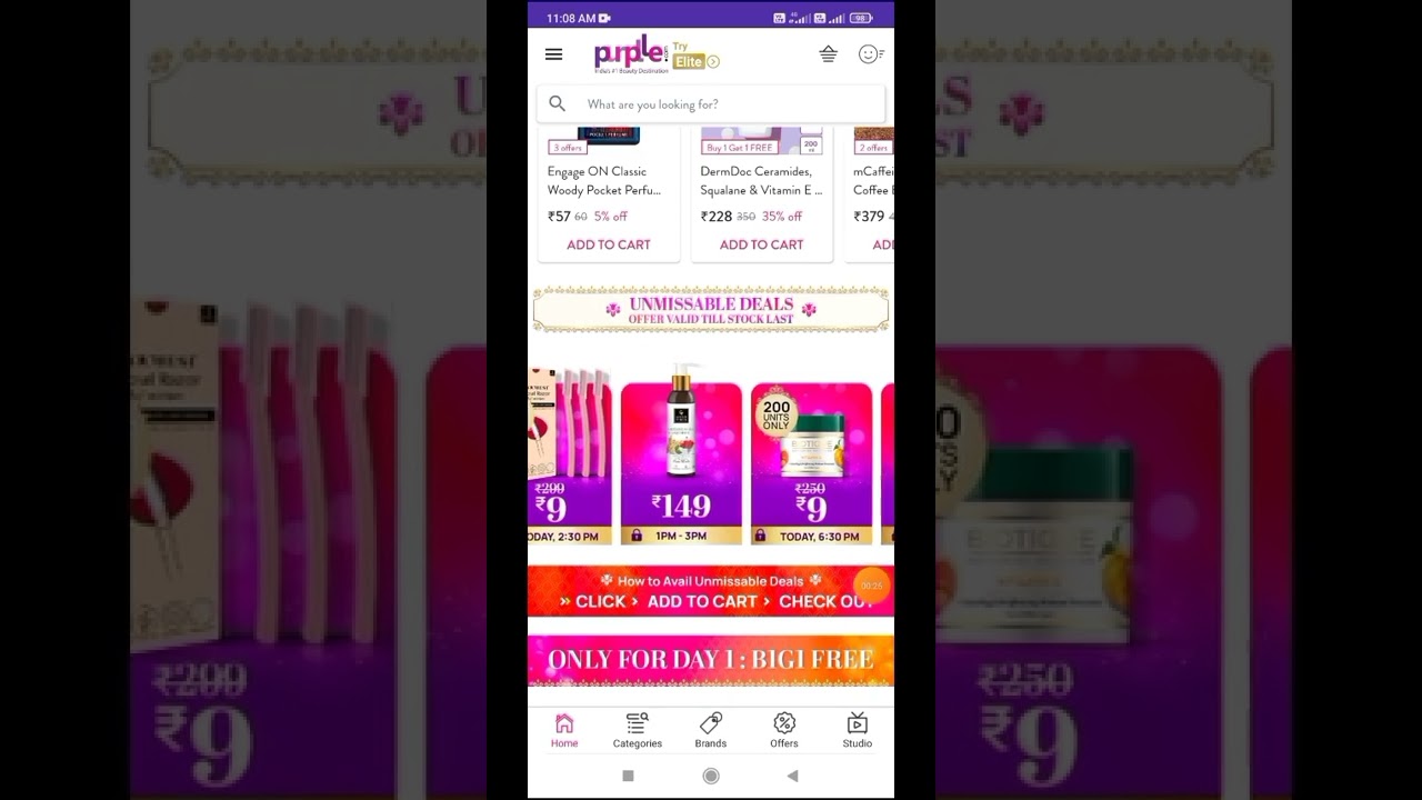 purple Rs 9 sale free product today purple Rs 9 rs sale purple Rs 9 rs sale today  purple app offer