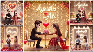 How to Create 3D AI Nikah Couple pic Name Editing 2024 II Bing image create Tutorial with Prompt