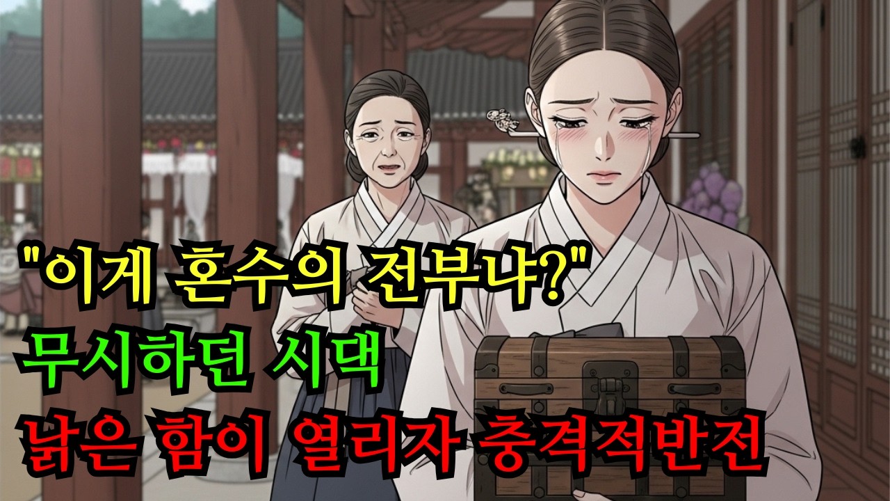 혼수 대신 낡은 궤짝? 시댁이 발칵 뒤집힌 지혜로운 어머니의 큰 그림ㅣ설화,야담,민담,전설,옛날이야기,수면동화