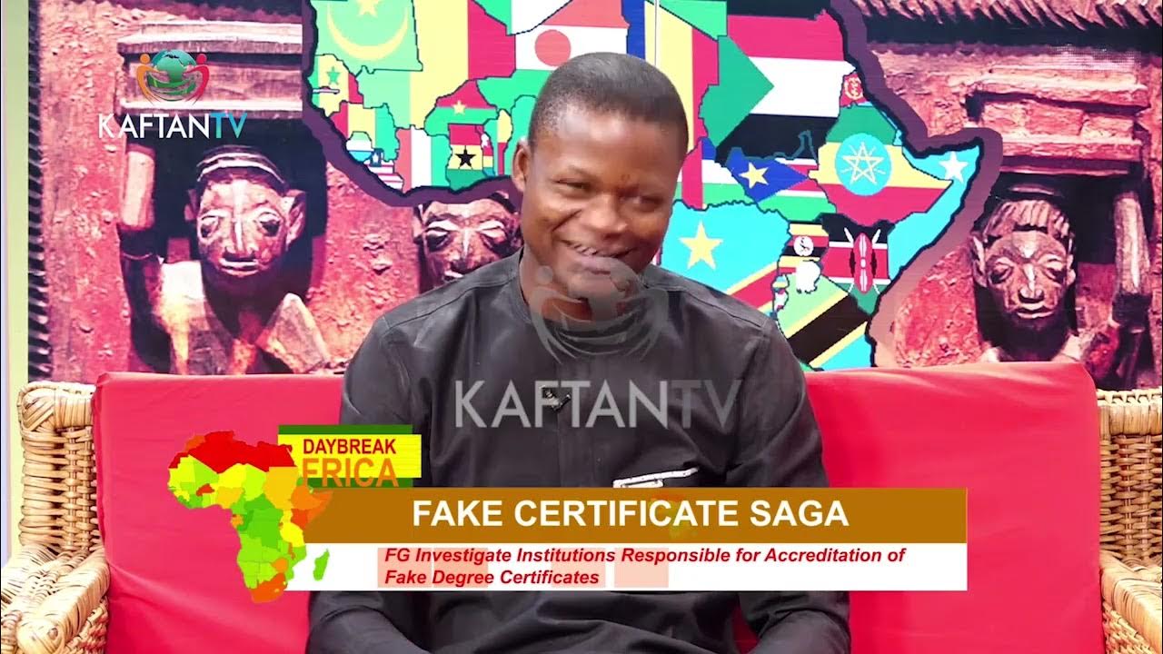 DAYBREAK AFRICA : FAKE CERTIFICATE SAGE