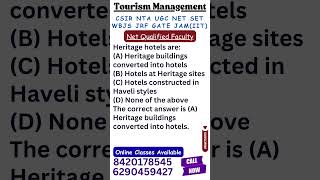 UGC NET Tourism Management I Net Qualified Faculty I Online Class Available #tourism #jrf #shorts