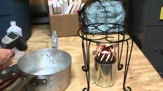 Paint can Alcohol stove with cooking surface 1/26/2013