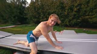 WORLD'S LONGEST AIRTRACK SLIP 'N SLIDE!!