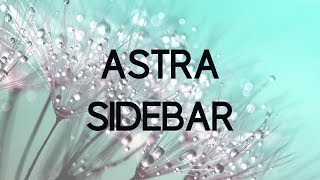 How to configure the Astra Theme Sidebar