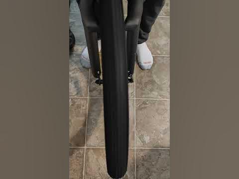 warped tire on my new bike - YouTube