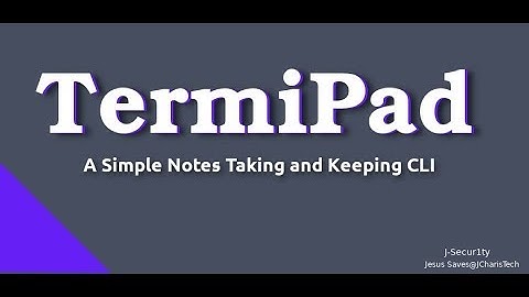 TermiPad - A Simple Note Taking CLI (Demo)