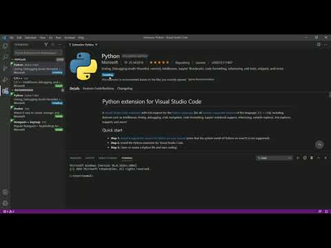 Python-extension in vscode - YouTube