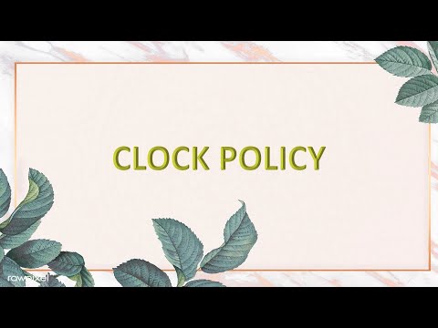 Clock Replacement Policy