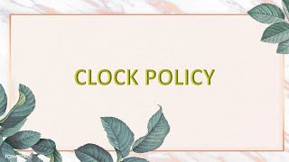 Clock Replacement Policy