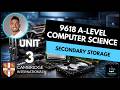 9618 AS Level Computer Science | Unit 3 Lesson 5: Secondary Storage | Magnetic Optical &amp; Solid State