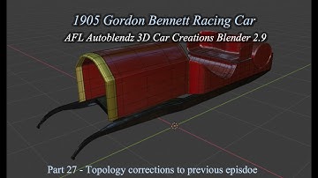 Blender Tutorial Car Modelling of a 1905 Star Gordon Bennet  Pt 27 Work to Floor and Firewall