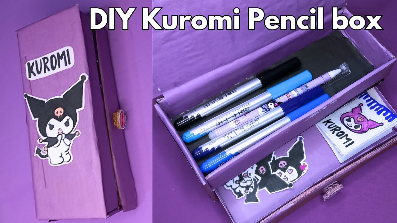 How to make Kuromi pencil case//Diy Kuromi pencil case#diy #kuromi