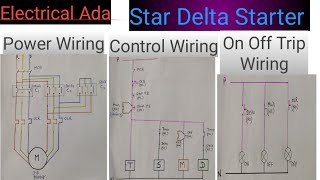 Star Delta Starter In Hindi | Star Delta Starter Power And Control Wiring Diagram | Electrical Ada