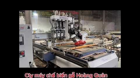 Máy cnc 4 đầu + bộ lưỡi cưa xoay 2 trục A + C.  Máy sx trực tiếp từ cty Hoàng Quân - việt Nam