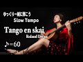 【一緒に弾こう】Tango en skai タンゴ・アン・スカイ /R.Dyens メトロノーム♪=60(♩=30) ゆっくり練習 [クラシックギター]