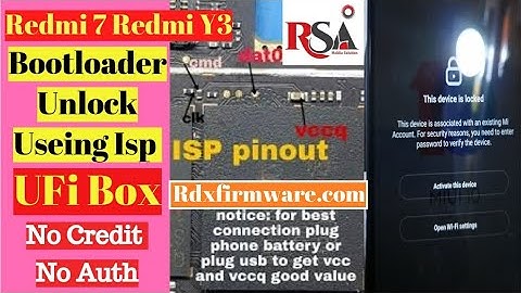 Redmi 7 And Y3 Bootloader Unlock With ISP Pinout No Need Auth And Credit | UFI BOX | EASY JTAG