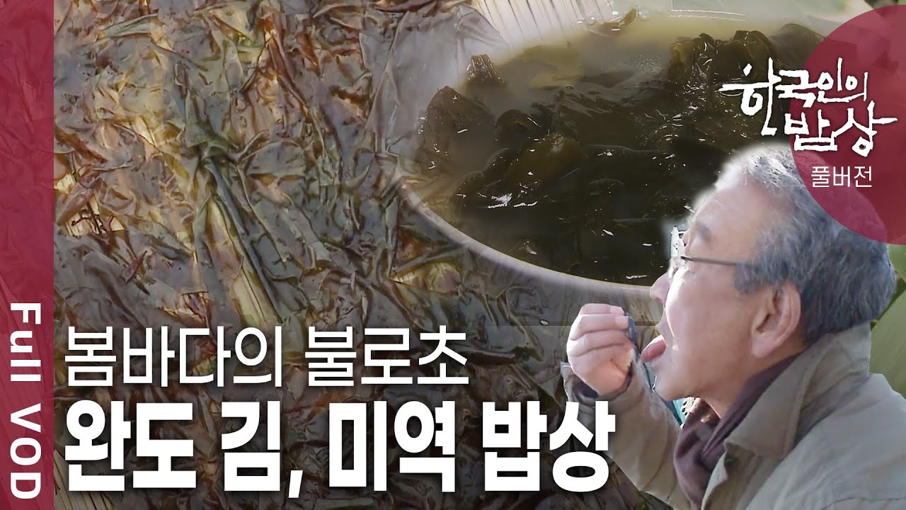 [한국인의밥상★풀버전] 완도가 김과 미역의 천국이 된 이유는 무엇일까? (KBS 20120322 방송)