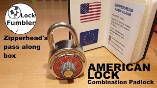 [23] American Lock combination dial lock, from Zipperhead's box, picked