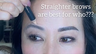 Straighter brow for Asians