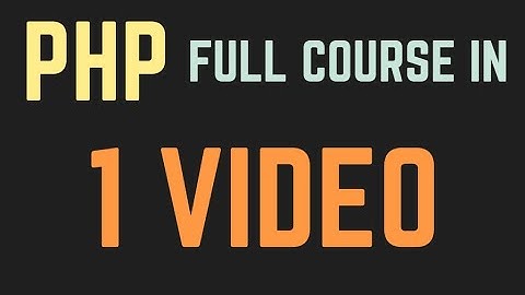 PHP FULL COURSE IN 1 VIDEO | Php Tutorial for Beginners |  PHP Programming Language Tutorial | AIOC
