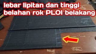 pola Rok span ploi belakang/lipit tumpuk#pemula