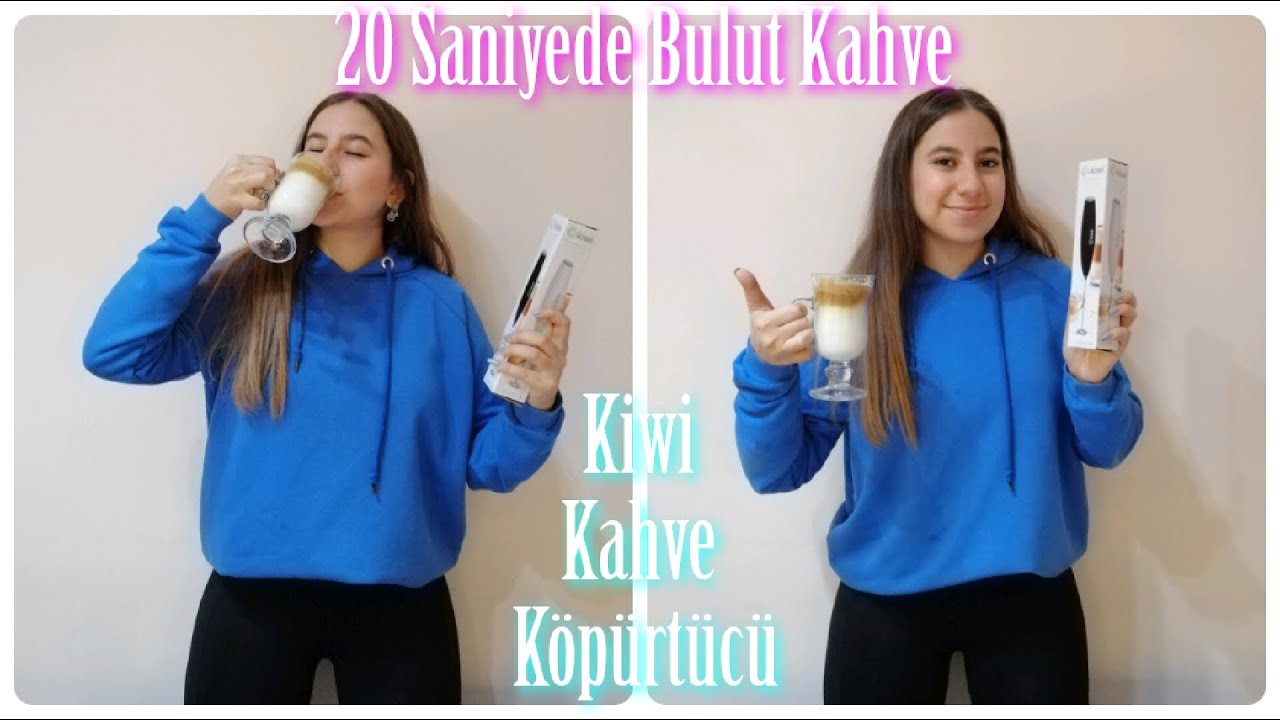 KİWİ KAHVE KÖPÜRTÜCÜ İLE BULUT KAHVESİ YAPMAK!! 15 Saniyede Köpürdü