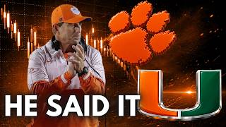 Clemson Source SPILLS TEA before Miami Hurricanes Game vs Clemson Tigers!