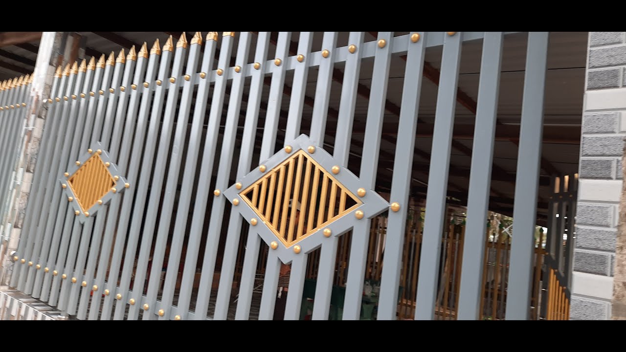 Cách làm hàng rào sắt hộp hình thoi || cửa sắt Nam Giang || - YouTube