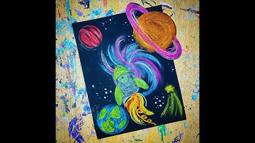 Chalk pastel Galaxy tutorial - Made with McHarper Week 1, episode 4 - art tutorials crafts at home