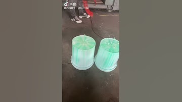 Two colors plastic bucket mould test Injection molding machine