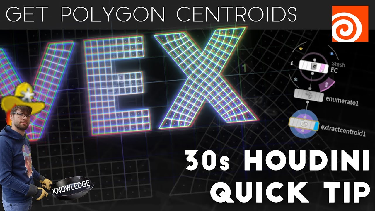 Houdini 30s Quick Tip #23 - THREE WAYS to get polygon centers - YouTube