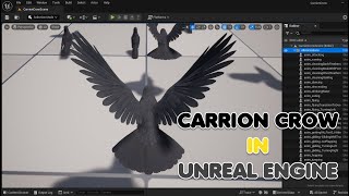Realistic Animated Carrion Crow in UE