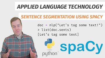 Sentence segmentation using spaCy