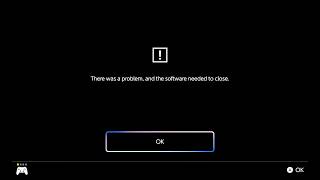 Nintendo Switch 2 Error There was a problem, and the software needed to close. Green Screen