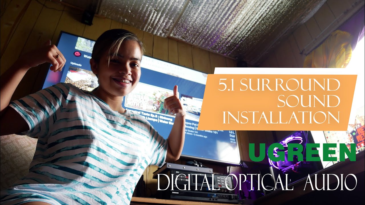 5.1 Surround Sound Installation using Ugreen Digital Optical Audio Cable│Water Snake 101
