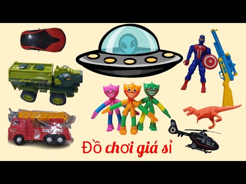 Video Alien spaceship dropped toys: Huggy Wuggy, dinosaur,... - youtube