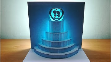 3D Wedding Cake｜Pop Up Card｜Paper Art｜Kirigami｜Origami Architecture｜婚禮蛋糕卡片