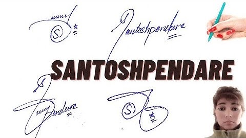 Santoshpendare name signature with arooj