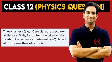 Three charges +Q, q, +Q are placed respectively at distance 0, d/2 and from the origin on the x-axis